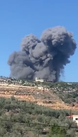 Footage shows Israeli strikes on Hezbollah positions in southern Lebanon, in response to repeated rocket and missile attacks