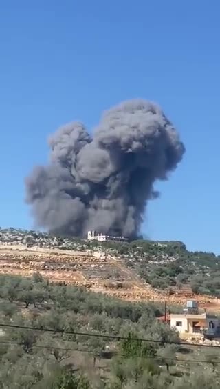 Footage shows Israeli strikes on Hezbollah positions in southern Lebanon, in response to repeated rocket and missile attacks