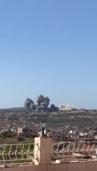 Explosions around multiple locations in southern Lebanon currently due to Israeli army airstrikes, areas around Rmeish and Rashaya Al-Fukhar reportedly targeted