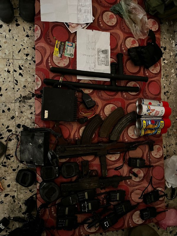 Israeli army says troops of the 551st Brigade scanning residential homes in Beit Hanoun in northern Gaza found dozens of weapons, intelligence materials, and equipment, including drones that are used by Hamas to drop explosives. Some were destroyed and others were taken to Israel for further research.
