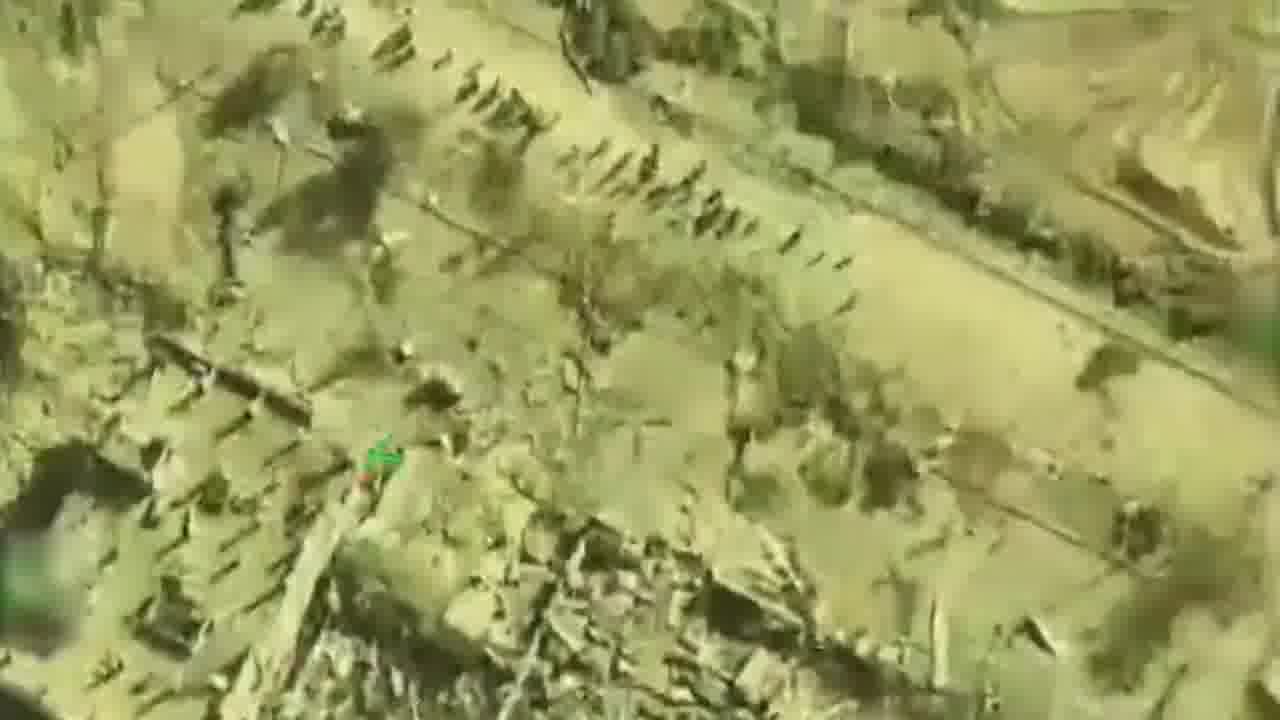 Israeli army aerial footage shows Palestinians evacuating from northern Gaza to its south, as the military opens a humanitarian corridor on Salah a-Din road for a number of hours