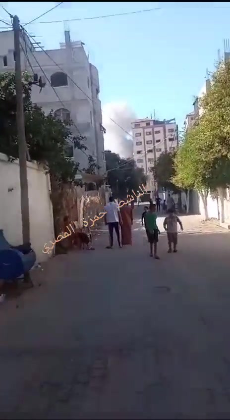 Airstrike in Nuseirat, central Gaza