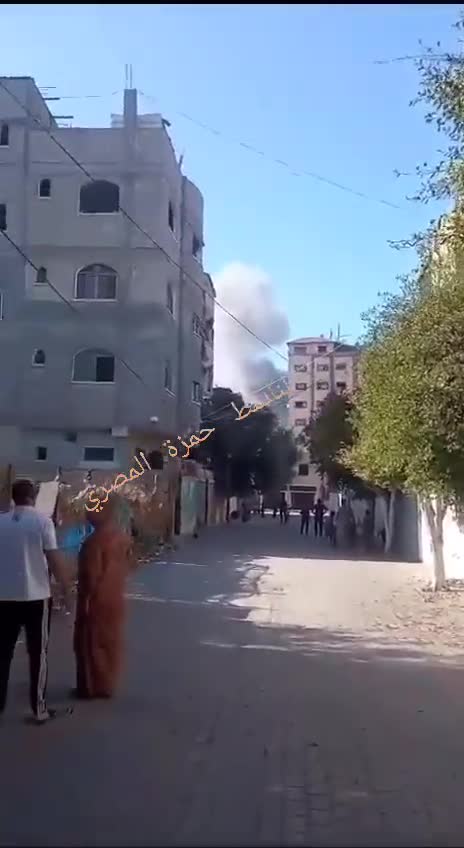Airstrike in Nuseirat, central Gaza