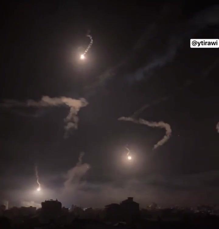 Israeli army launching flares over Gaza city