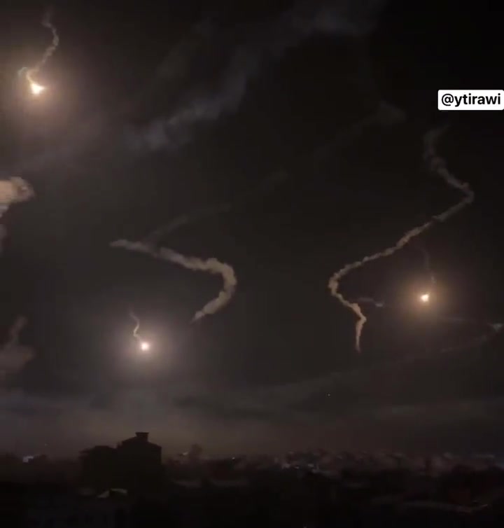 Israeli army launching flares over Gaza city