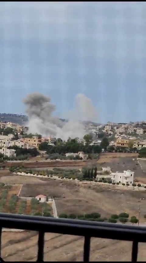 Air raids carried out by Israeli warplanes between the town of Aita Al-Shaab and Rmeish and between Bint Jbeil and Ainatha