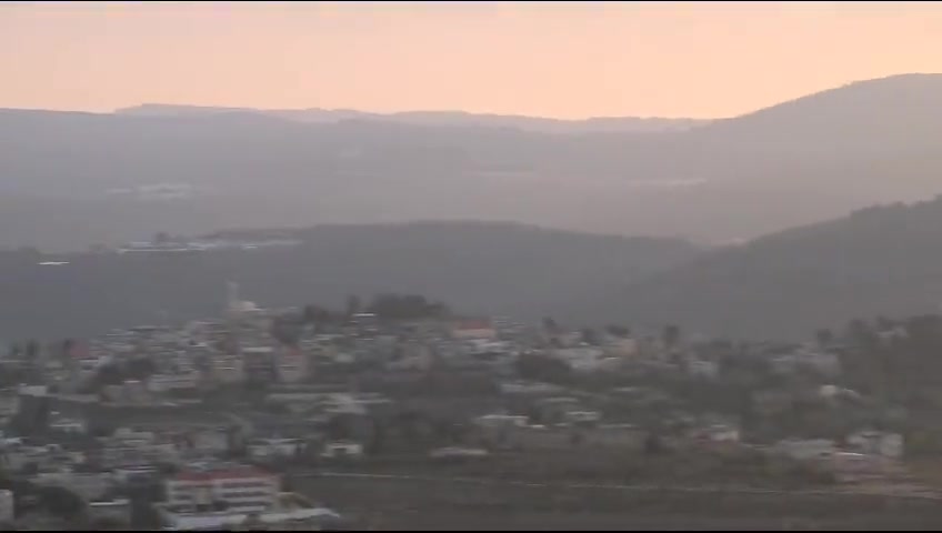 Israeli bombing on the outskirts of the town of Yaroun in the central sector of southern Lebanon