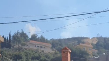 Hezbollah targeting the Israeli sites in Miskfaam and Al-Marj opposite the towns of Al-Adisa, Markaba, and Rab Thalateen