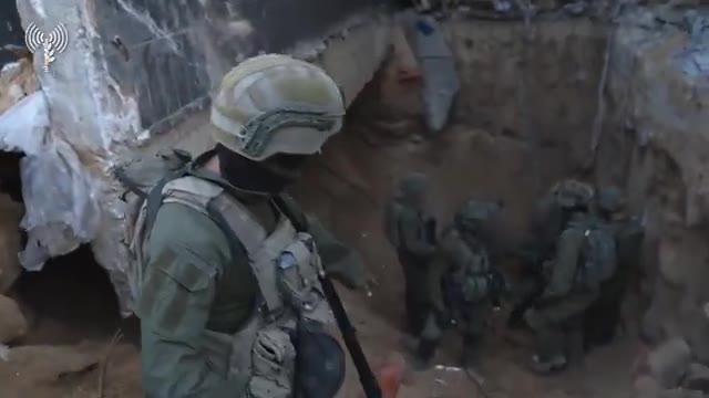 The Israel Defense Forces exposes further parts of Hamas’s tunnel network under Shifa Hospital, publishing videos of additional entrances and underground hideout rooms