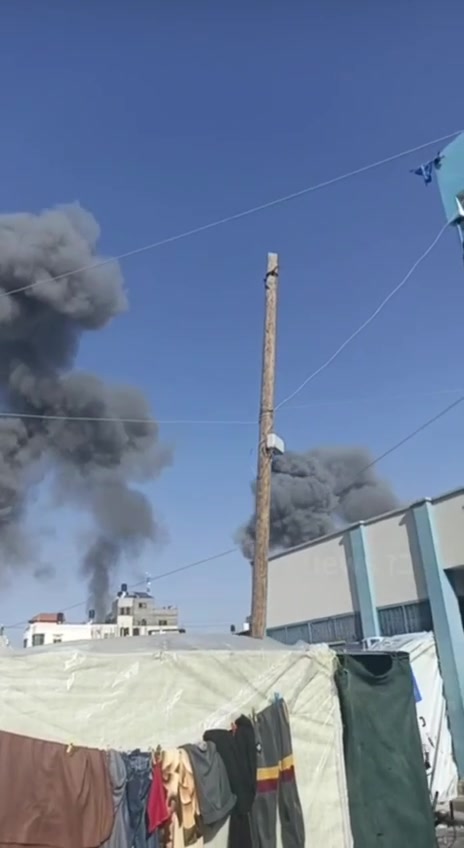 Airstrikes in Khan Younis, Gaza  