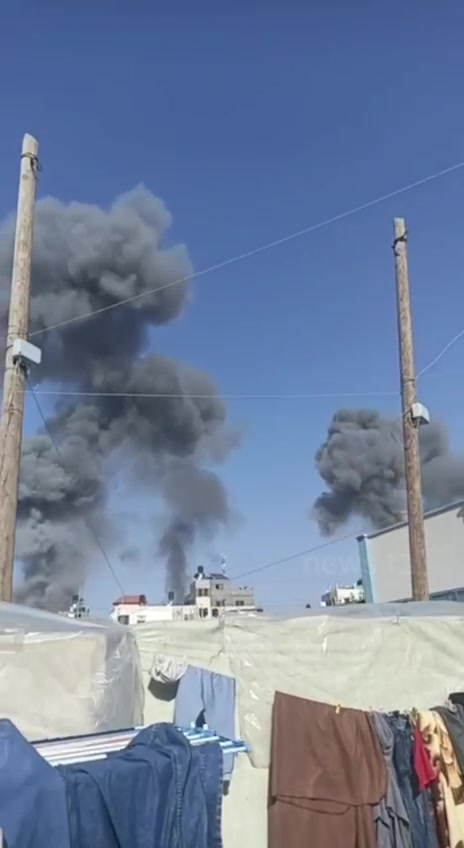 Airstrikes in Khan Younis, Gaza  