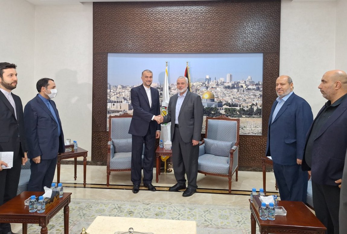 The meeting of Iran FM and Hamas leader lasted 3 hours. Ismail Haniyeh, after the meeting, said that “Israel’s crimes in killing Palestinian Lebanese people is unprecedented. Israel seeks to adopt scorched earth policy in Gaza”