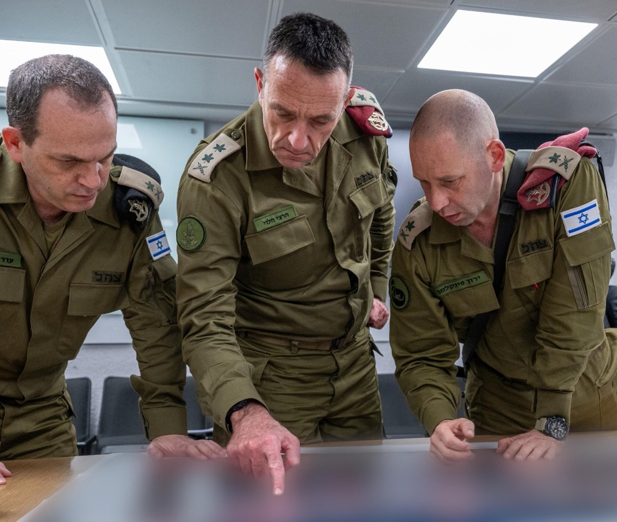 Israeli army Chief of Staff Lt. Gen. Herzi Halevi approves battle plans for after the ceasefire during a meeting at the Southern Command HQ in Beersheba today. We know what needs to be done, and are ready for the next stage, Halevi says in remarks provided by the Israeli army