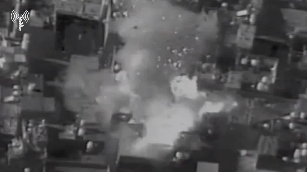 Israeli army footage of some the strikes in Gaza since the morning