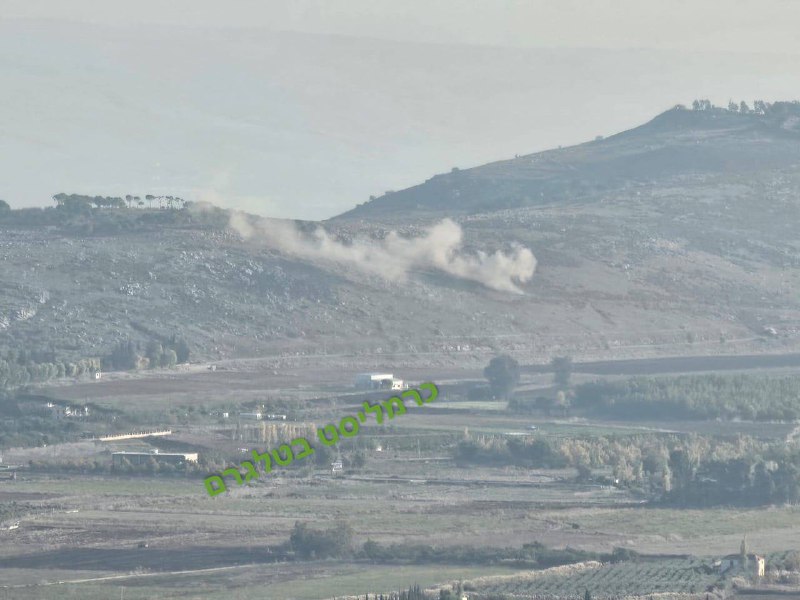 Israeli army artillery towards Marjayoun