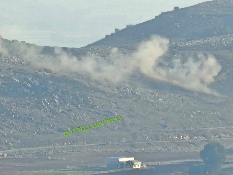 Israeli army artillery towards Marjayoun   
