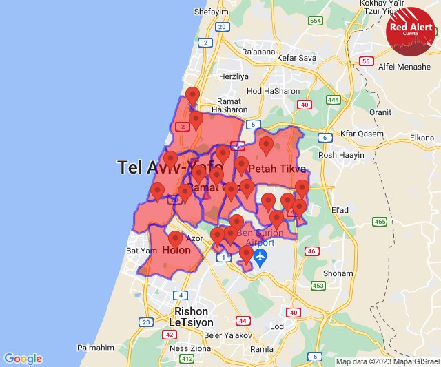 Sirens in Tel Aviv