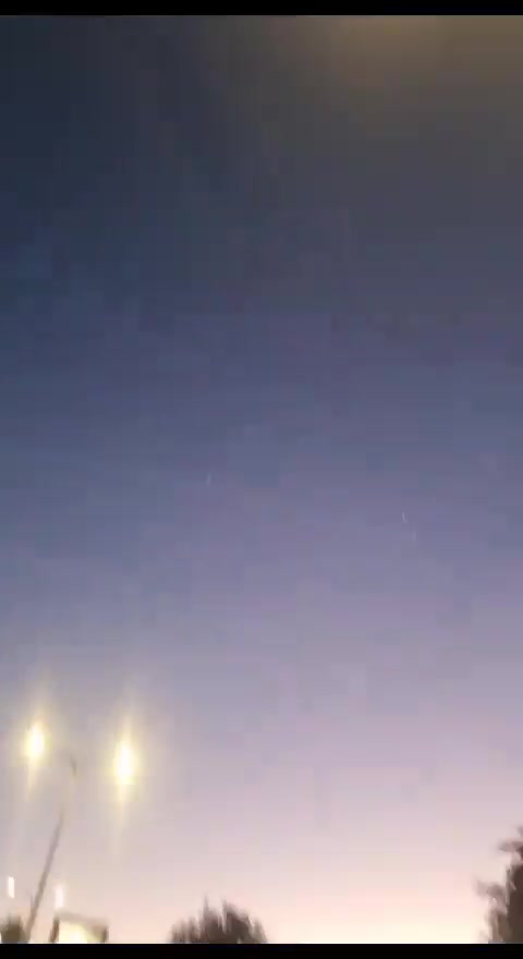 Iron Dome interceptions over Ashdod following a rocket barrage from the Gaza Strip