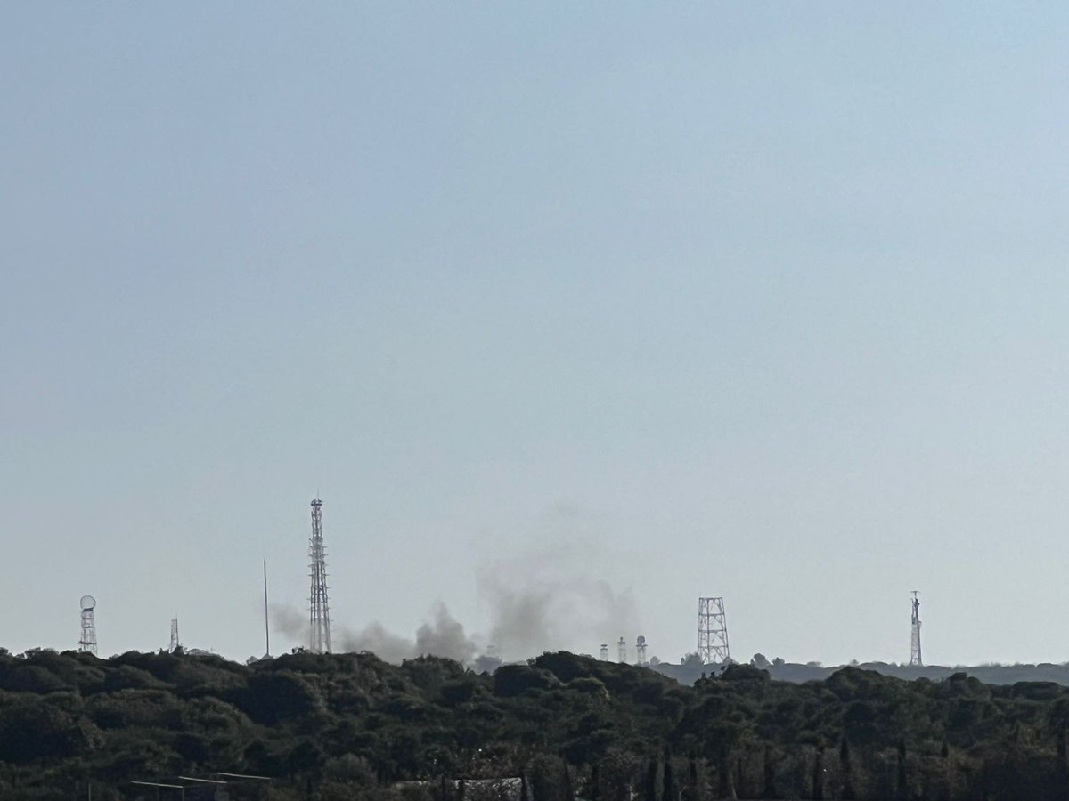 Israeli artillery shelling targets the Labouneh area, south of the town of Naqoura in southern Lebanon