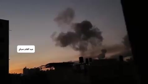 Morning airstrikes in Jabaliya, northern Gaza
