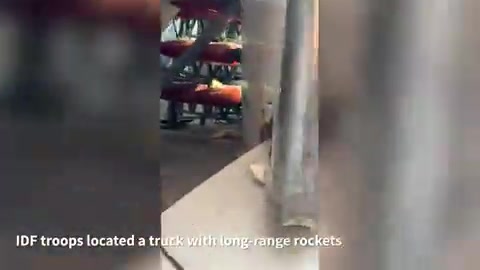 The Israeli army says it discovered long-range rockets (presumably ones that can reach Tel-Aviv or Jerusalem) inside what appears to transport truck