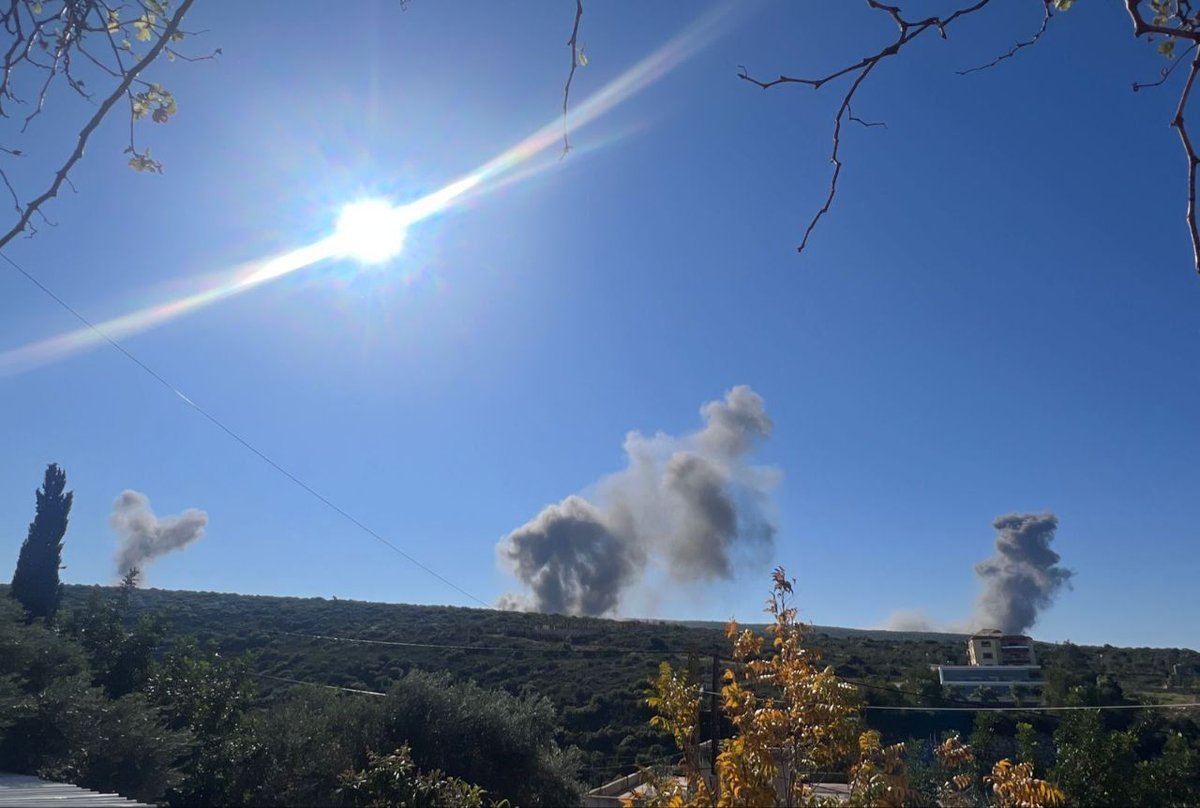 The Israeli army shelling in southern Lebanon