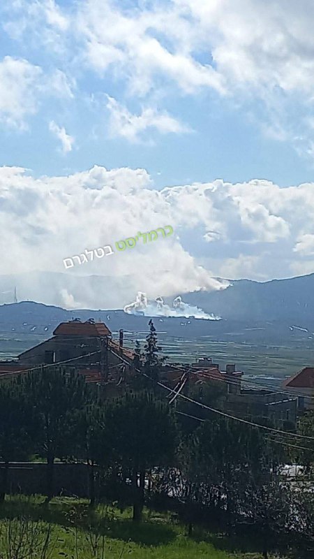 Israeli army artillery fire towards Kafrkila