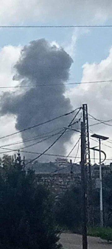 Israeli army air strike in Marwahin