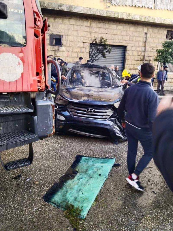 El vehículo fue atacado en Nabatiyeh (Kafr Roummane)