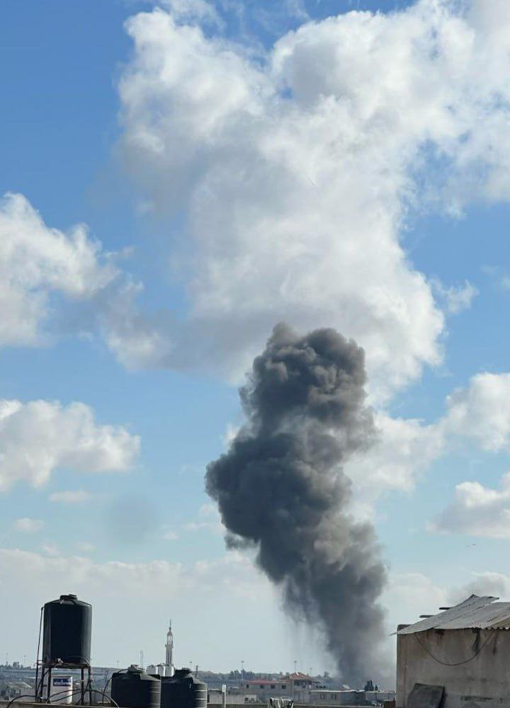 Israeli aircraft launched a raid east of Rafah a short while ago