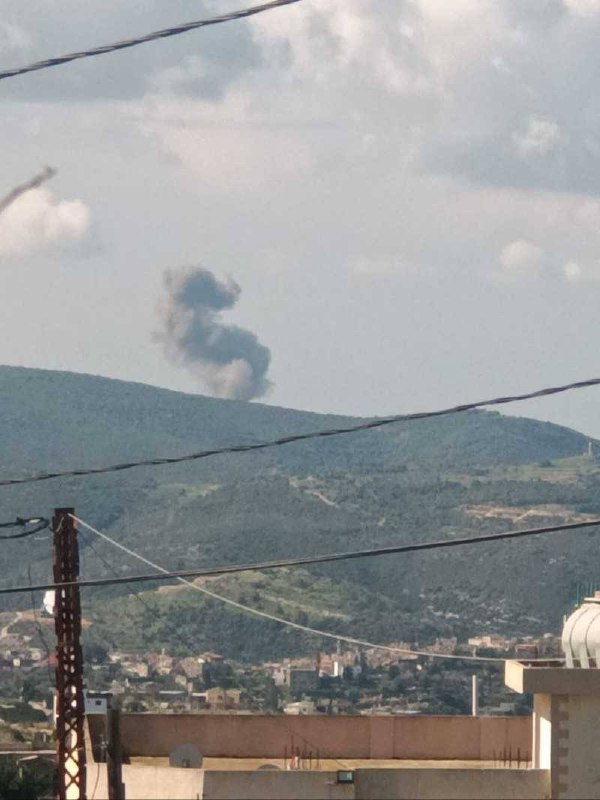 Israeli army air strikes in Marwahin