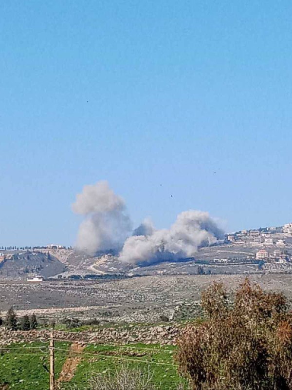 Israeli army air strikes in Khiam