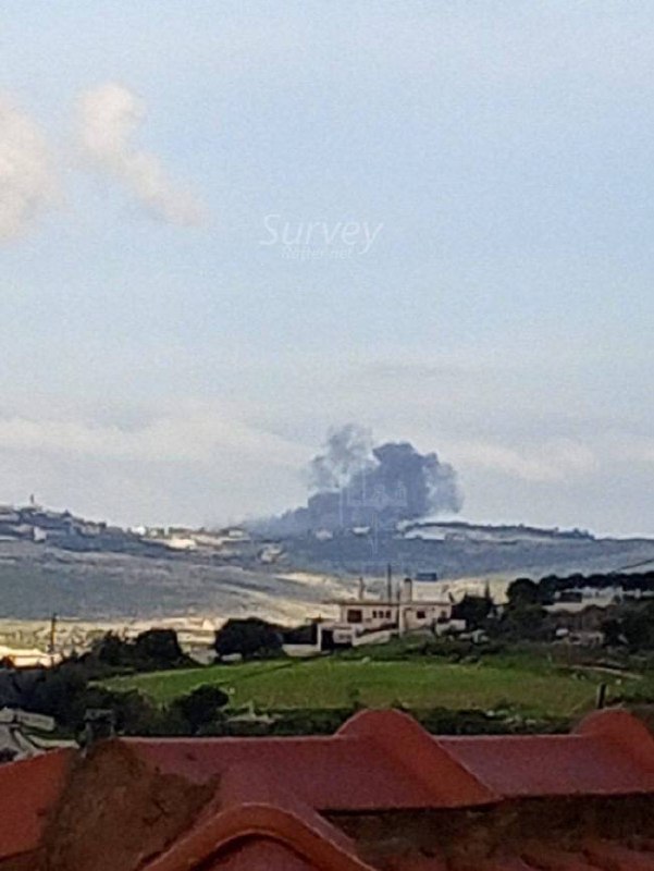 Israeli army air strike in Yaroun