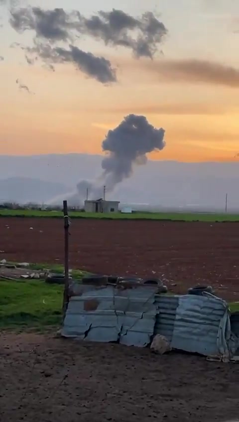 The first moments after the bombing of Bouday Plain near Baalbek in the Lebanese Bekaa