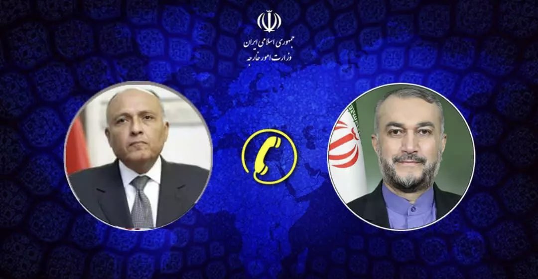 Iran and Egypt FMs had a phone call over Gaza. Foreign ministers of Iran and Egypt had a phone conversation, discussing bilateral relations and the situation in Gaza