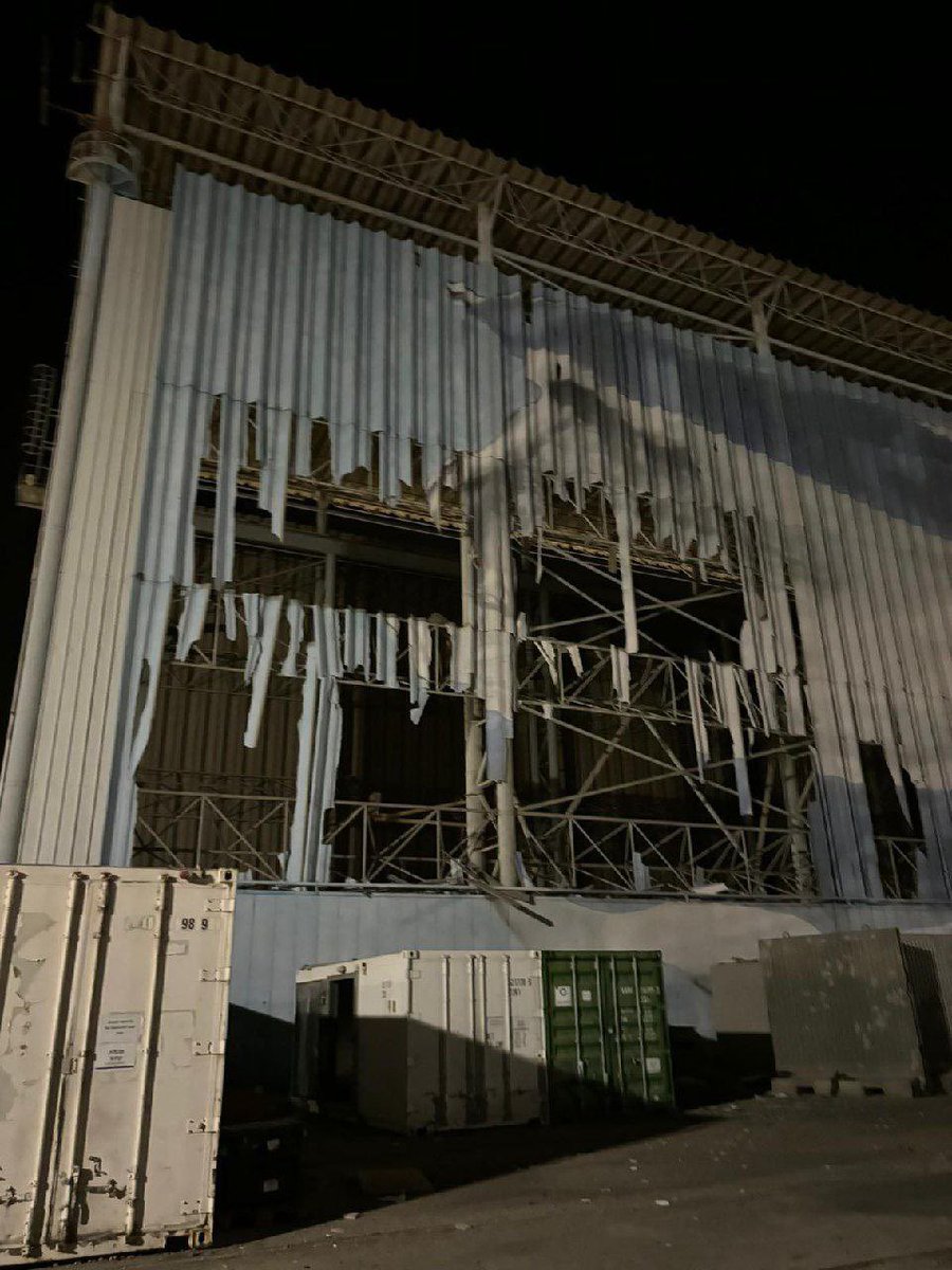 Damage to the Building at the Naval Base in the Israeli Coastal City of Eilat on the Red Sea, which was Struck earlier tonight by a One-Way “Suicide” Drone launched by the Islamic Resistance in Iraq