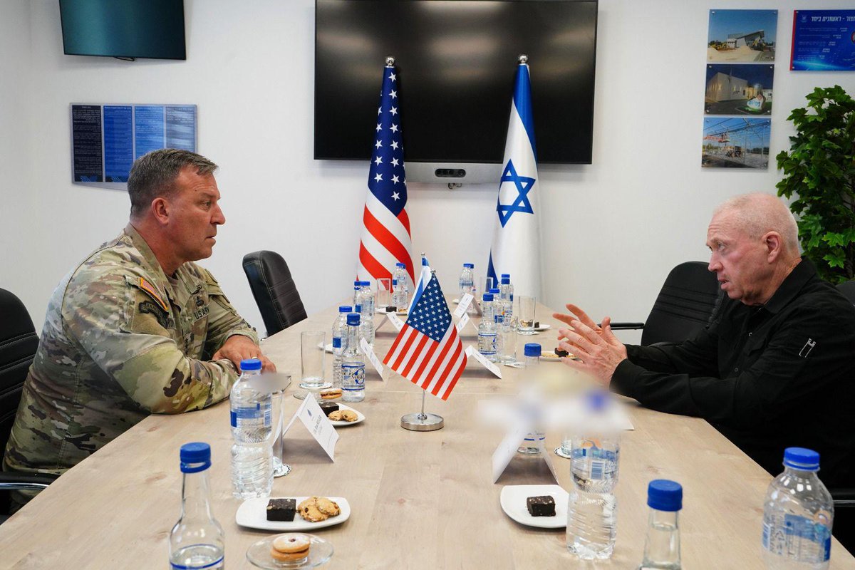 Defense Minister Yoav Gallant met with CENTCOM chief Gen. Michael Erik Kurilla at the Hatzor Airbase a short while ago to discuss readiness for an Iranian attack against the State of Israel, which may lead to regional escalation, his office says