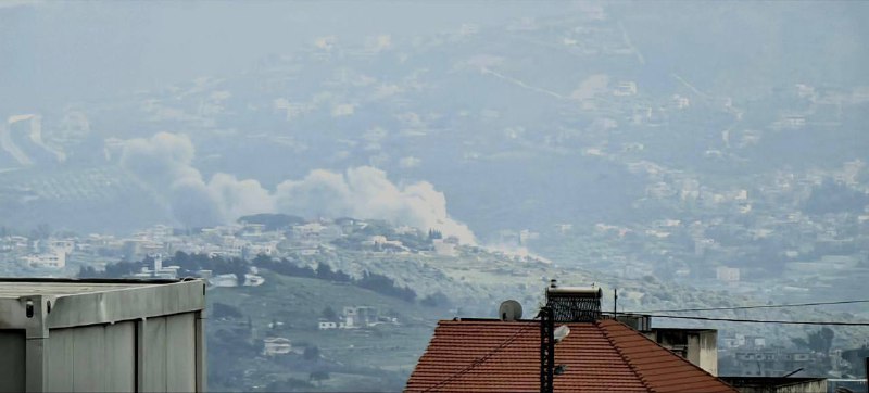 Israeli army air strike in Kafrkila