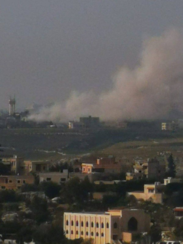 Israeli army air strikes in Deir Kifa and Srifa