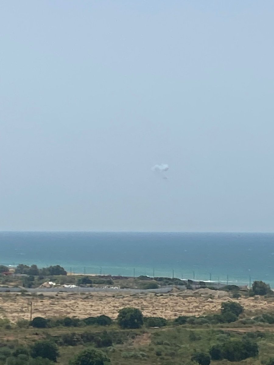 A suspicious aerial target was successfully intercepted by air defenses over the sea, near the coastal city of Nahariya, the military says