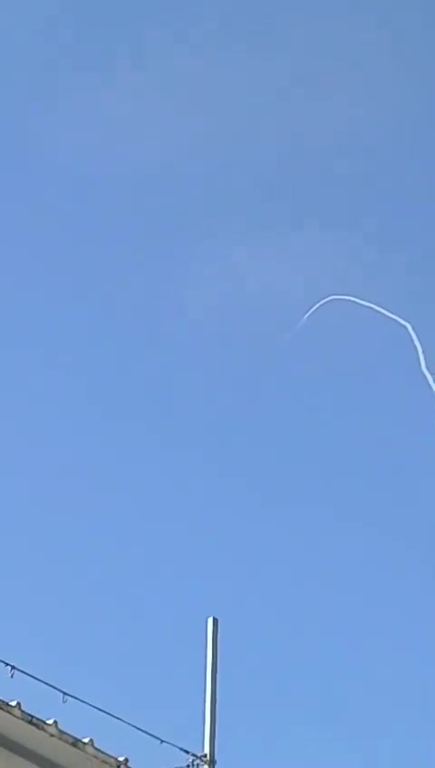 Missile defense system active in the area of Safed, northern Israel a short time ago
