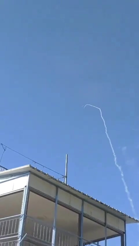 Missile defense system active in the area of Safed, northern Israel a short time ago