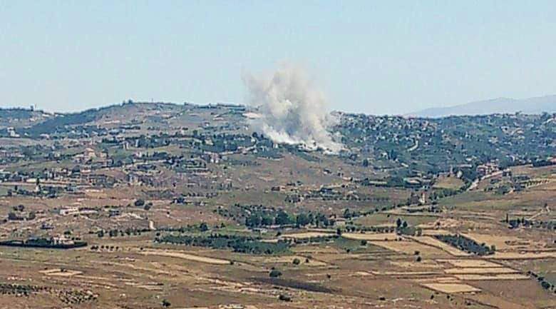Israeli army air strikes in Houlla
