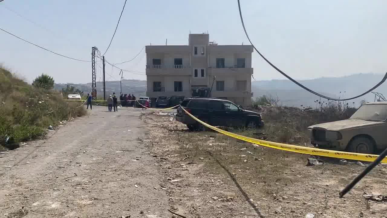 Lebanon - Janata town, southern Lebanon - 2 storey building that was targeted overnight on the right - 2 women killed were in the building close to the one that was hit - at least 14 injured civilians - Hezbollah source says no member was killed or was in building that was hit