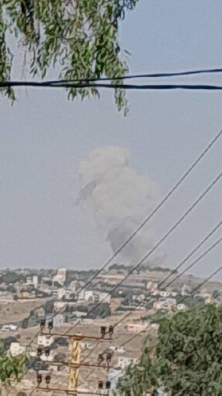 From the Israeli army air strike between Houla and Meis Al Jabel