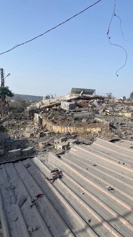 From the overnight strike in Jebbayn, a building was targeted