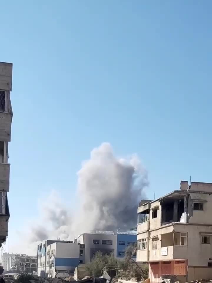 An aircraft launched a raid on Gaza, a short while ago.