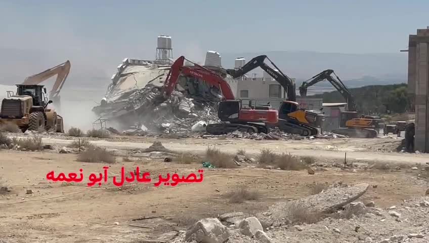 Israeli forces demolish several homes in the Qasr Hisham area, west of Jericho.