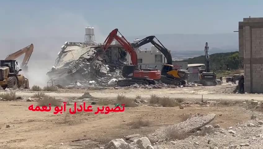 Israeli forces demolish several homes in the Qasr Hisham area, west of Jericho.