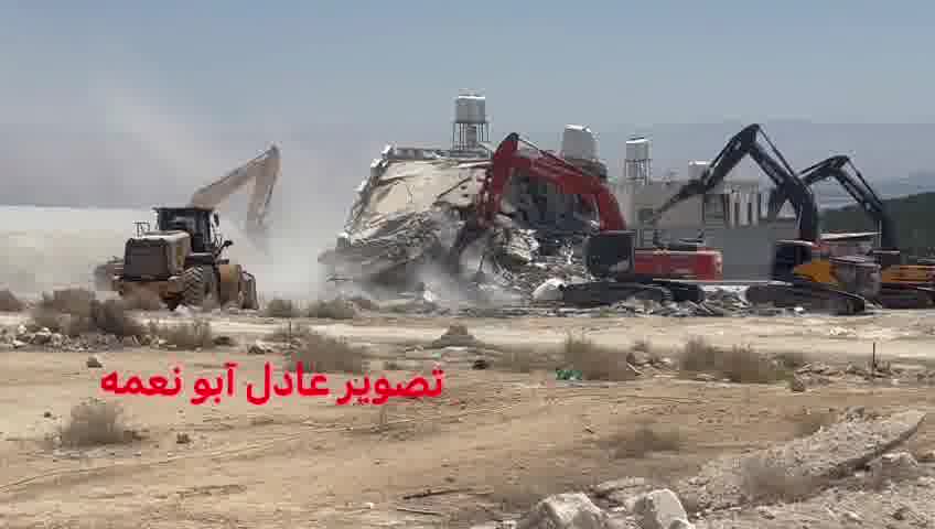 Israeli forces demolish several homes in the Qasr Hisham area, west of Jericho.